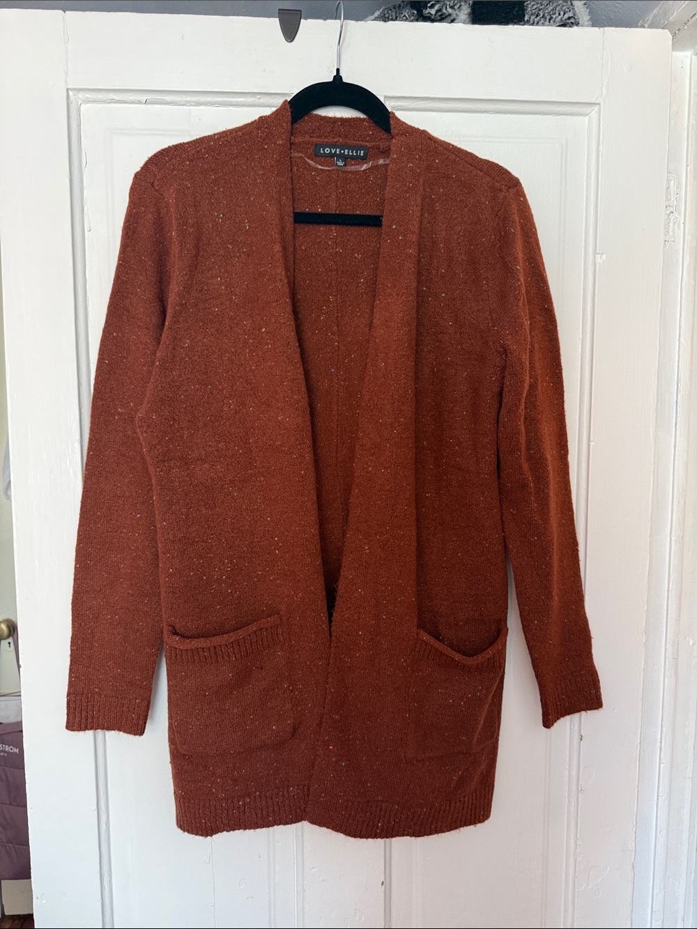 Love+Elle Rust Open-Front Knit Cardigan
